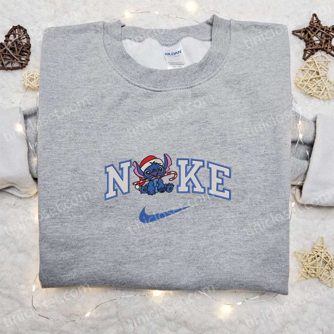 Stitch Xmas X Nike Embroidered Shirt Disney Characters Hoodie Christmas Sweatshirt F Gift For Men Women Apparel With Embroidered D Gift For Men Women 4