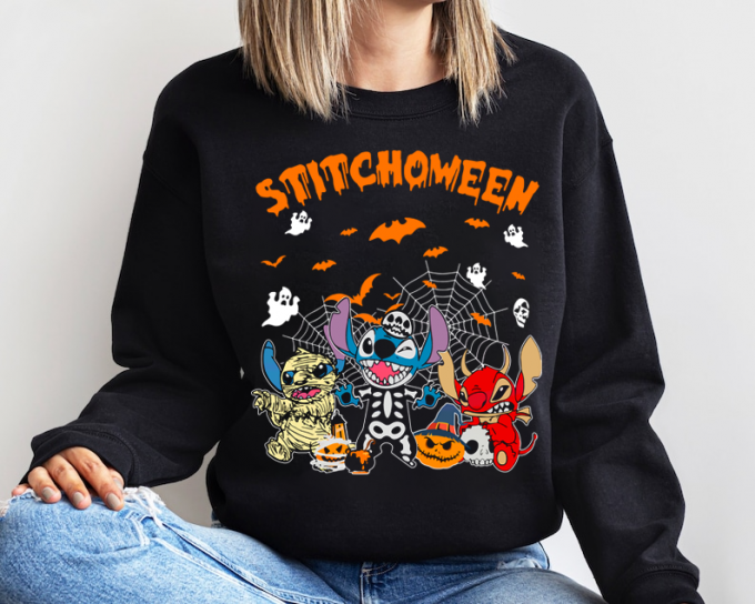 Spook Up Your Halloween With The Stitchoween Halloween Stitch Shirt - Perfect For Trick Or Treating! 3