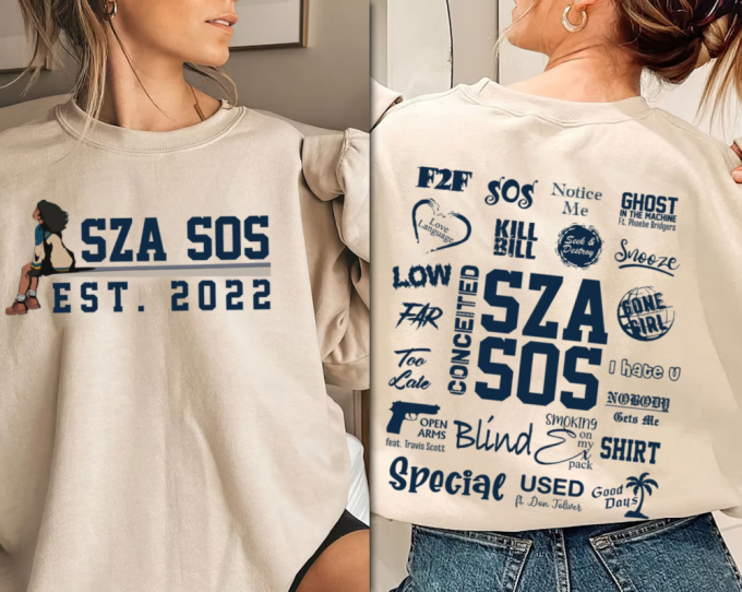 Sza Sos Est 2022 Shirt: Trendy Style For Fashion Enthusiasts Shop Now! 2