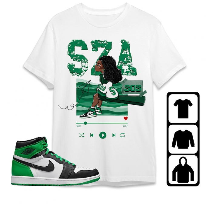 Sza Sos Jordan 1 Celtic Lucky Green Shirt: Exclusive Style For Sneaker Enthusiasts 2