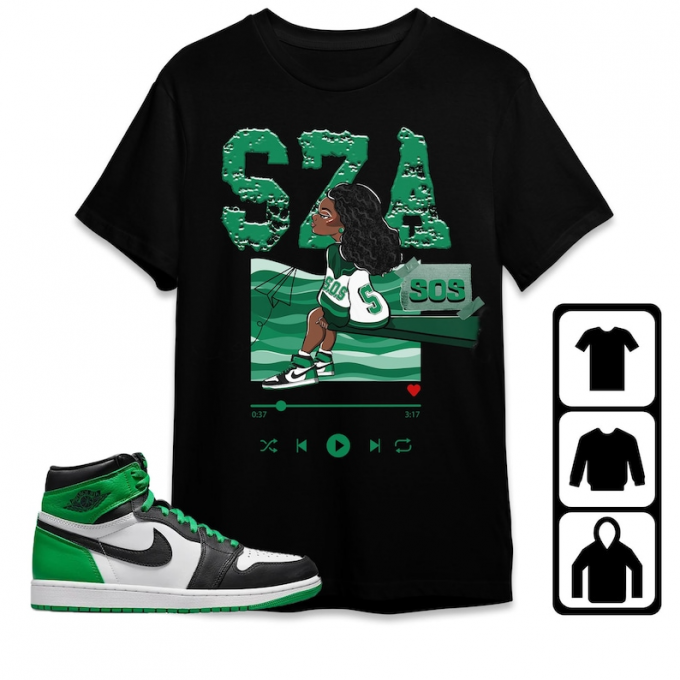 Sza Sos Jordan 1 Celtic Lucky Green Shirt: Exclusive Style For Sneaker Enthusiasts 3