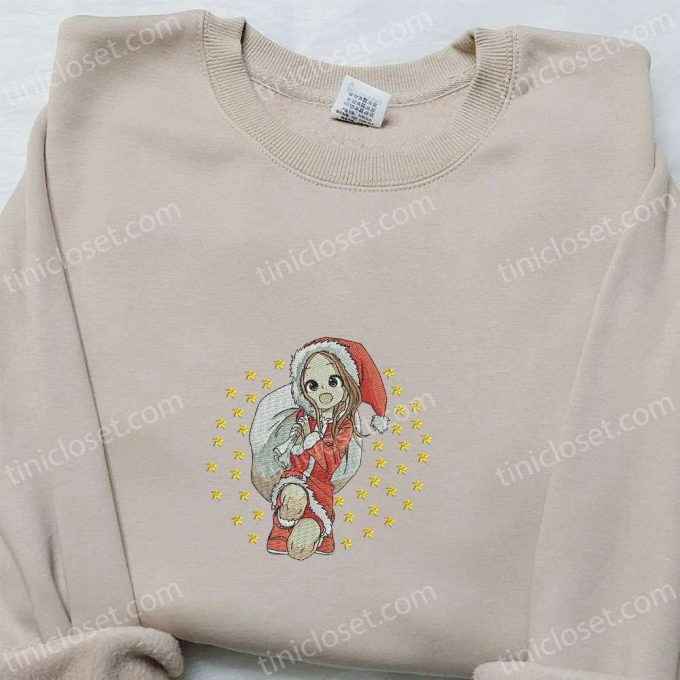 Takagi San Xmas Embroidered Shirt &Amp; Anime Hoodie: F Gift For Men Women Christmas Apparel With Unique Embroidery 5