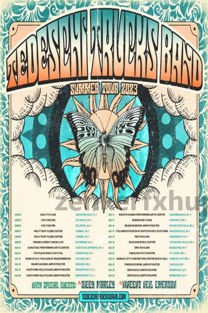 Tedeschi Trucks Band Add 2023 Tour Dates Poster For Home Decor Gift 2