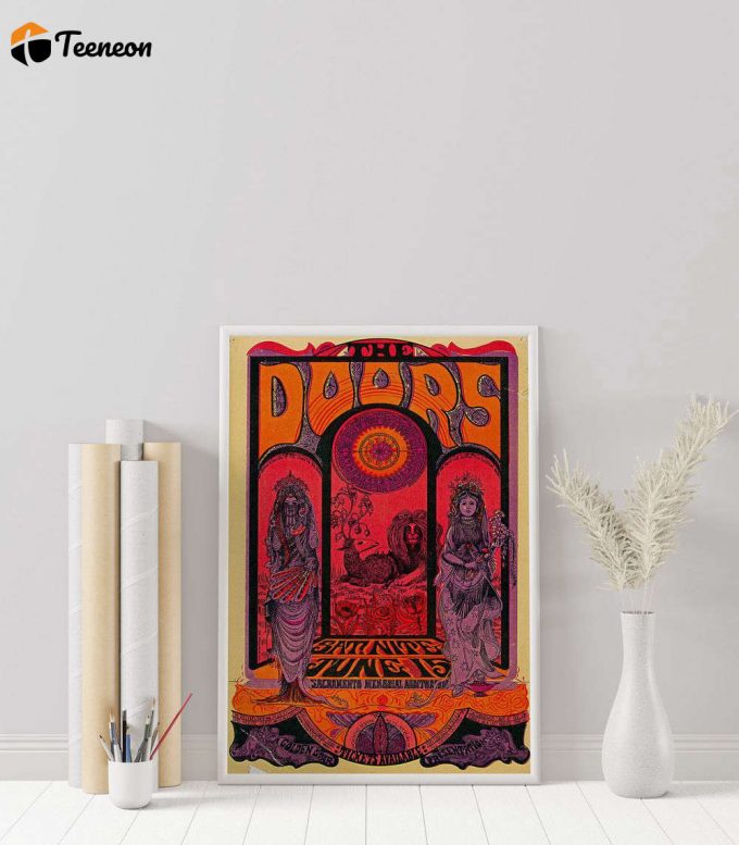 The Doors Poster For Home Decor Gift - 1968 The Doors Sacramento Memorial Auditorium 1