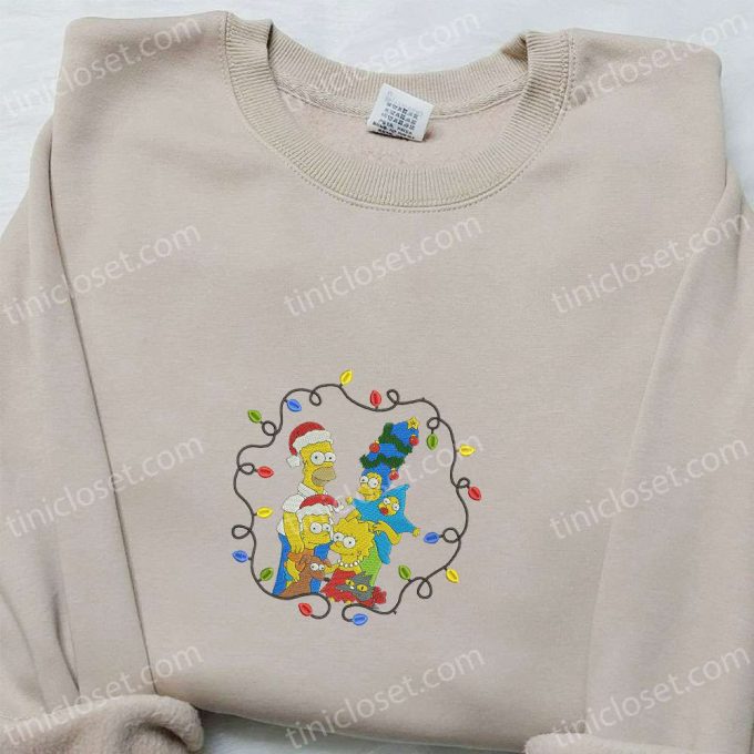 The Simpsons Family Christmas Embroidered Shirt &Amp; Hoodie - F Gift For Men Women Cartoon Apparel 5