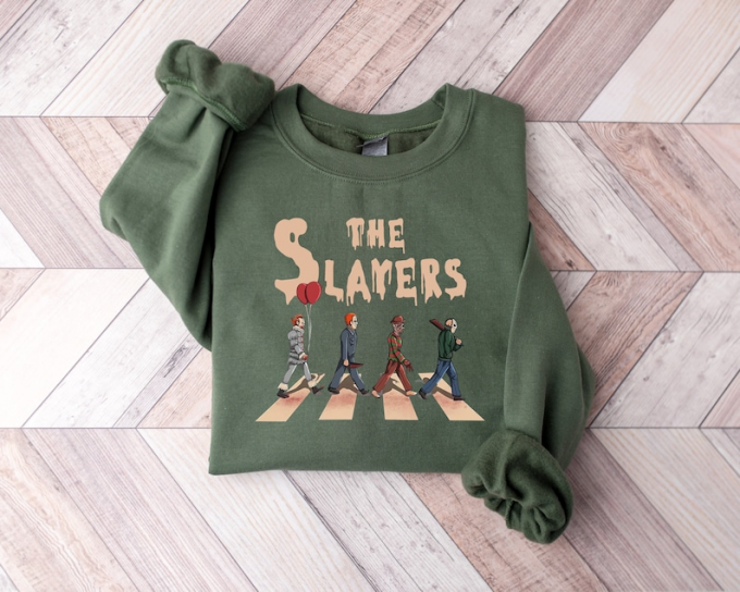 Get Spooked With The Slayers Horror Movie Characters Shirt - Perfect For Horror Fans! 2