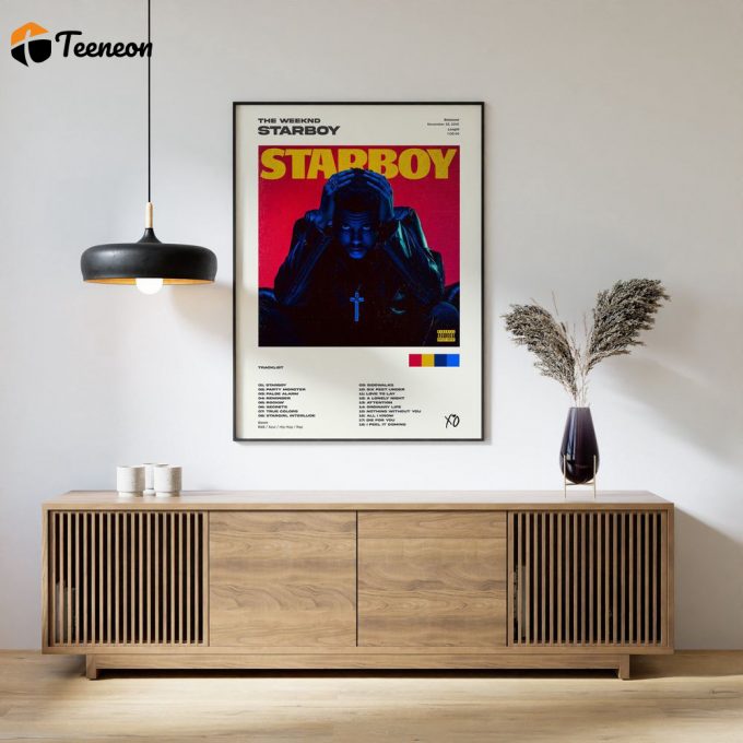 The W.eek.nd Poster For Home Decor Gift, Starboy Album Poster For Home Decor Gift 1