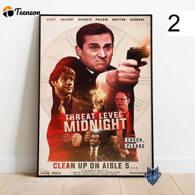 Threat Level Midnight Poster For Home Decor Gift, The Office Wall Art 1