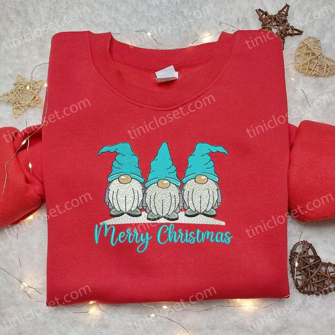 Three Gnomes Blue Merry Christmas Shirt &Amp; Hoodie - B Gift For Men Women Family Gifts 4