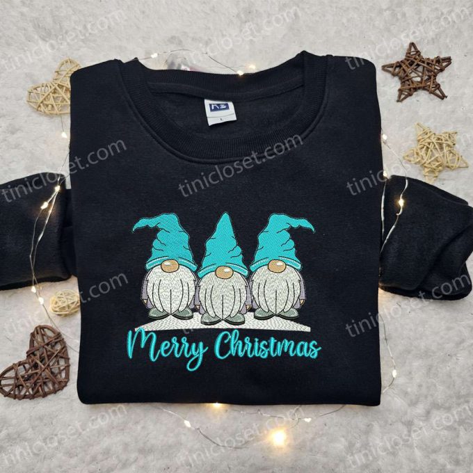 Three Gnomes Blue Merry Christmas Shirt &Amp; Hoodie - B Gift For Men Women Family Gifts 5