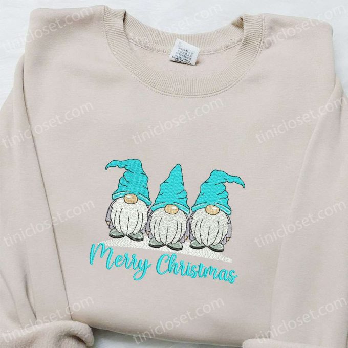 Three Gnomes Blue Merry Christmas Shirt &Amp; Hoodie - B Gift For Men Women Family Gifts 6