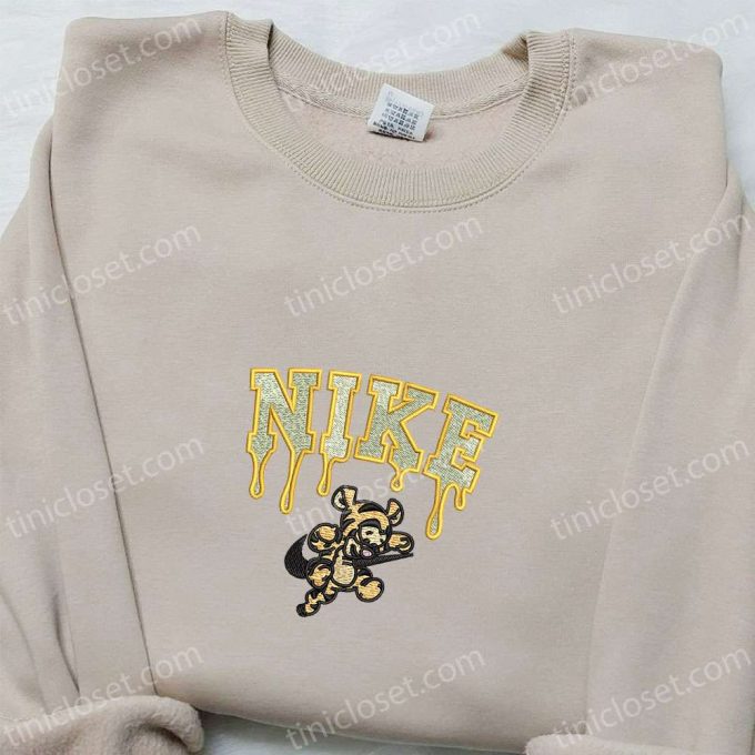 Tigger X Nike Embroidered Shirt Disney Characters Hoodie &Amp; Nike Inspired Sweatshirt: Stylish &Amp; Unique Collection 5