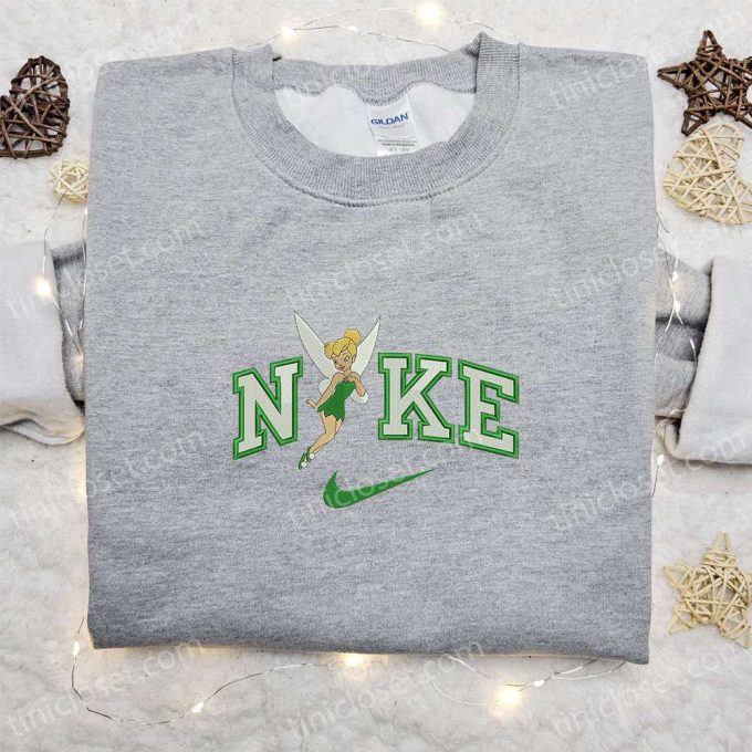 Tinkerbell X Nike Cartoon Embroidered Sweatshirt - Disney Characters Shirt Perfect Family Gift! 2