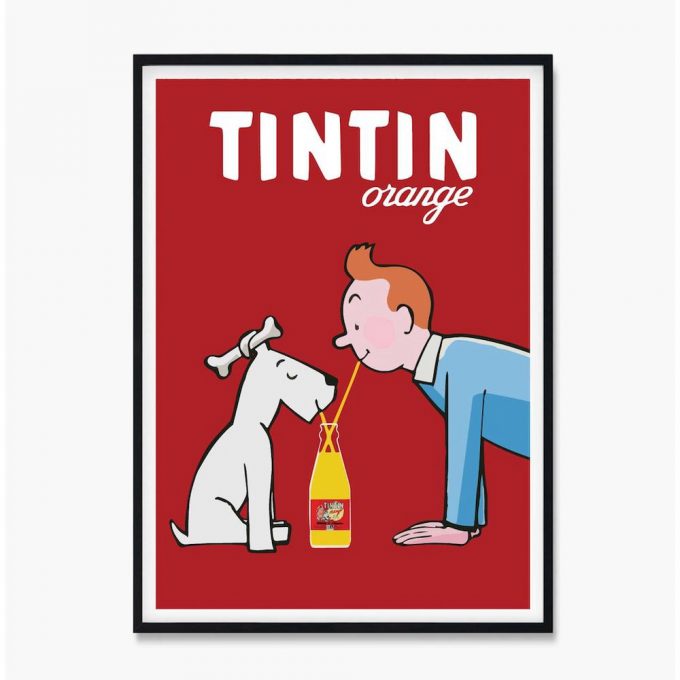 Tintin Orange Poster For Home Decor Gift, Tintin Orange Print, Tintin Orange Wall Art, Tintin Orange Soda Vintage Poster For Home Decor Gift 2