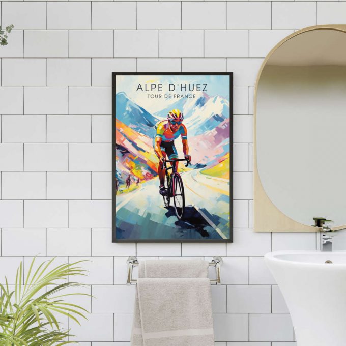 Tour De France Poster For Home Decor Gift 2023: Alpe D&Quot;Huez 6