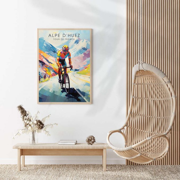 Tour De France Poster For Home Decor Gift 2023: Alpe D&Quot;Huez 8