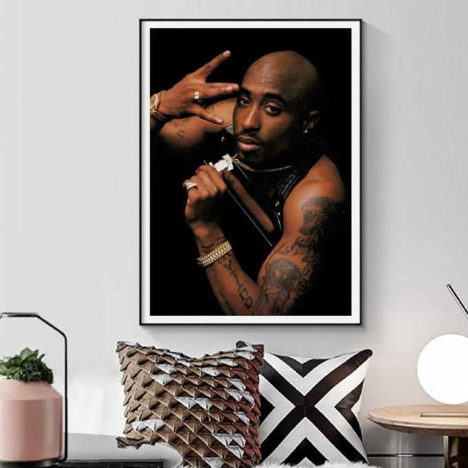 Tupac 2Pac Music Poster For Home Decor Gift Canvas Wall Art 2