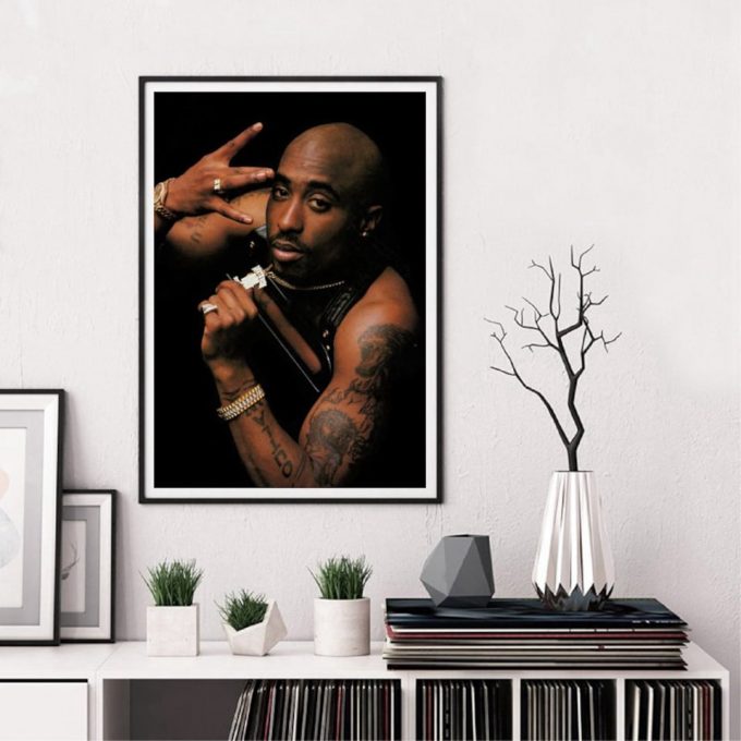 Tupac 2Pac Music Poster For Home Decor Gift Canvas Wall Art 3