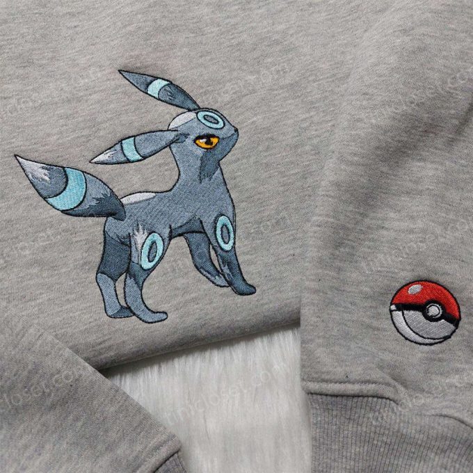 Pokemon Umbreon Sweatshirt: Embroidered Hoodie &Amp; Anime Shirt For Fans 2