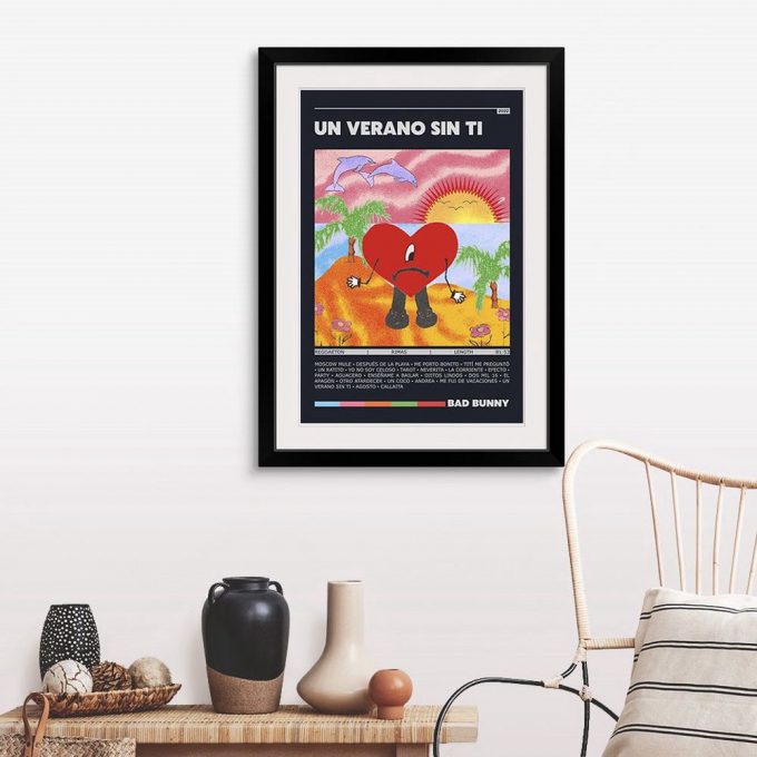 Un Verano Sin Ti Retro Album Poster For Home Decor Gift Print | Bad Bunny Retro Album Poster For Home Decor Gift 5