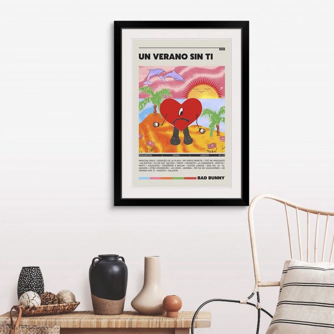 Un Verano Sin Ti Retro Album Poster For Home Decor Gift Print | Bad Bunny Retro Album Poster For Home Decor Gift 6