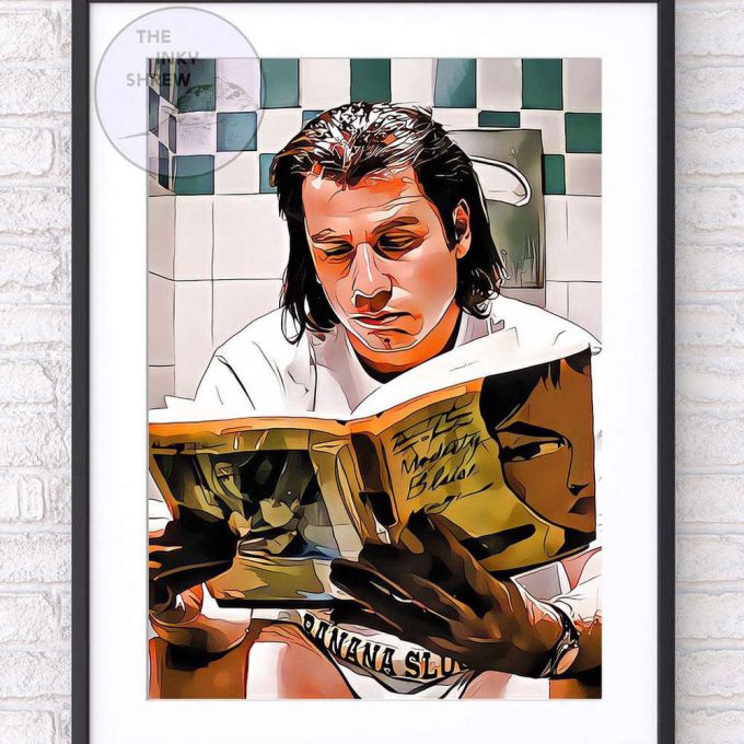 Vincent Vega Toilet Poster For Home Decor Gift | Pulp Fiction Poster For Home Decor Gift | Pulp Fiction 2