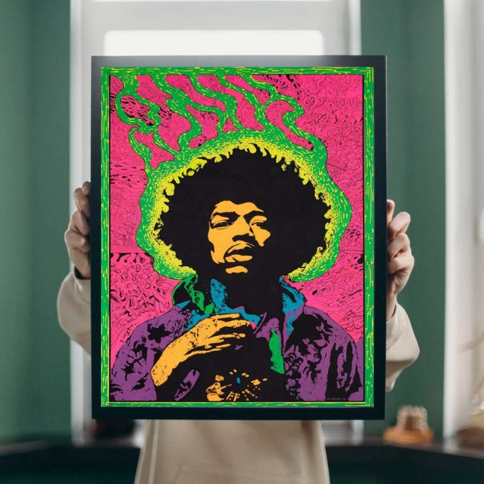 Vintage 1960'S Jimi Hendrix Music Poster For Home Decor Gift 2