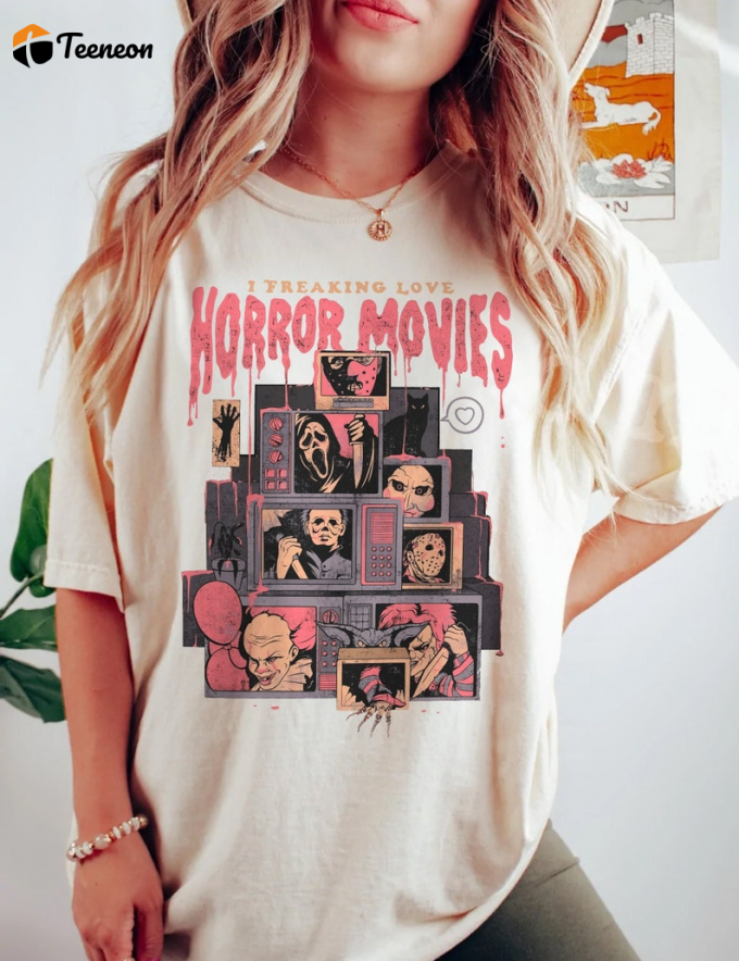 Spooktacular Vintage 90S Halloween Movies Shirt - Retro Horror Film Inspired Apparel 1