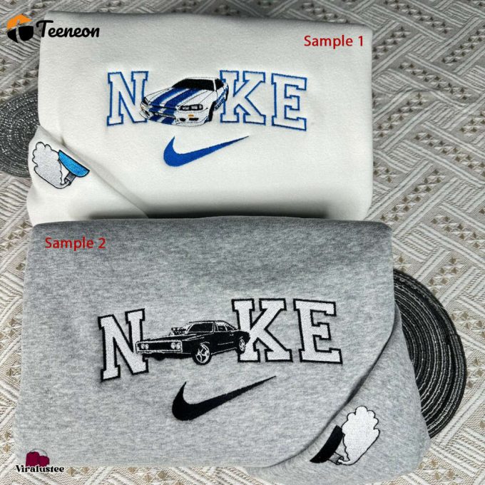 Vintage Brian &Amp;Amp; Dom Nike Embroidered Sweatshirts - Perfect Nike Couple Embroidery Sweatshirts 1