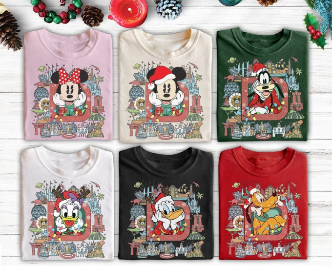 Magical Vintage Disney Mickey And Friends Christmas Shirt - Celebrate The Holidays With Style! 3