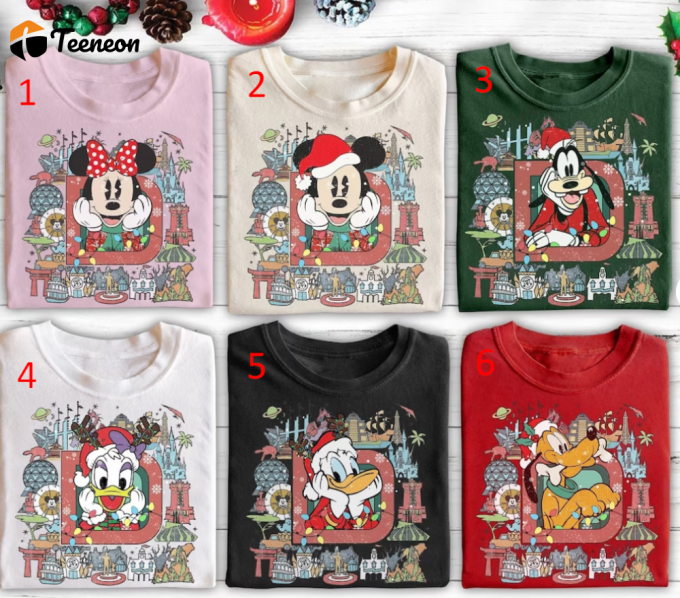 Magical Vintage Disney Mickey And Friends Christmas Shirt - Celebrate The Holidays With Style! 1