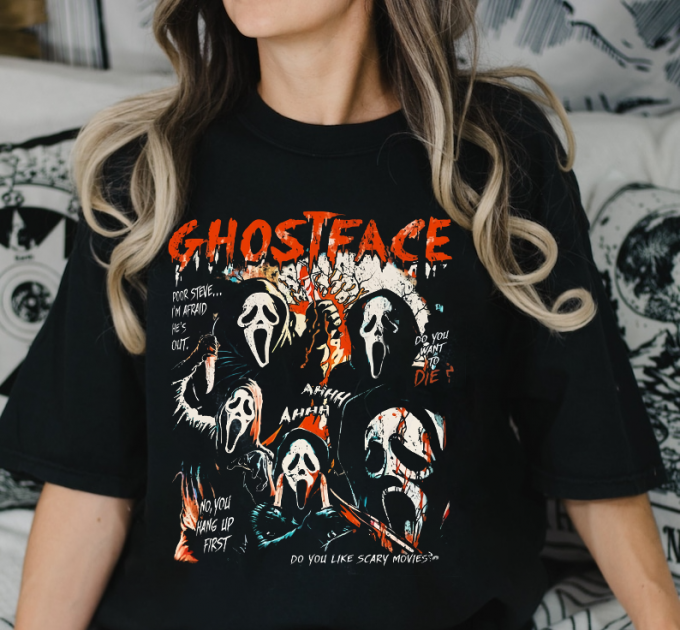 Spooktacular Vintage Ghostface Halloween Shirt - Unleash Your Haunting Style! 2