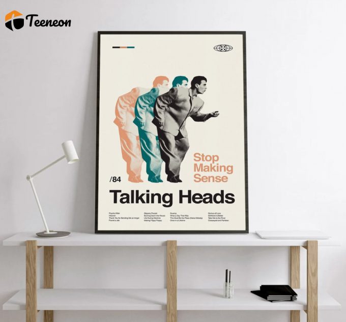 Vintage Minimalist Mid Century Modern Art Talking Heads Stop Making Sense Poster For Home Decor Gift 1