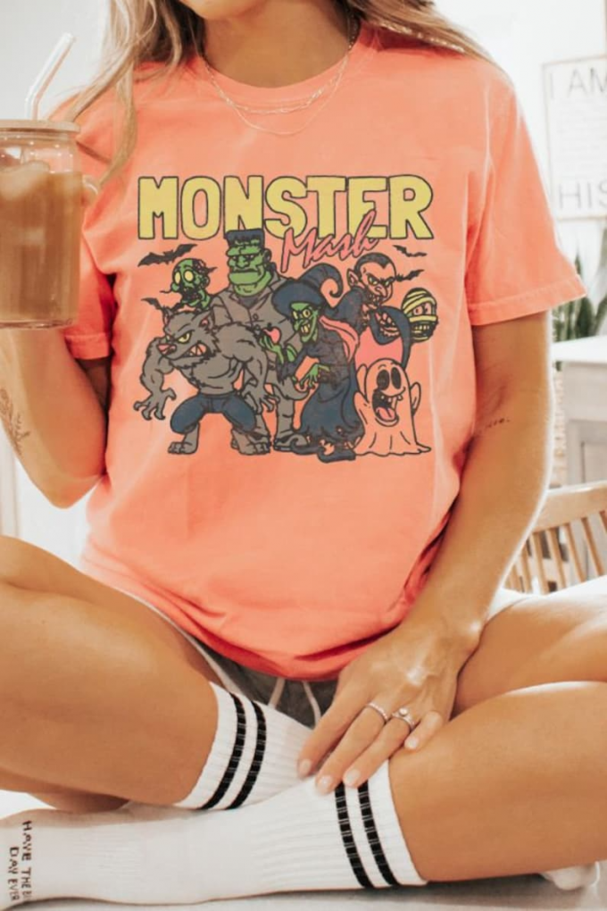 Spooktacular Vintage Monster Mash Halloween Shirt - Scare Up Some Style! 2