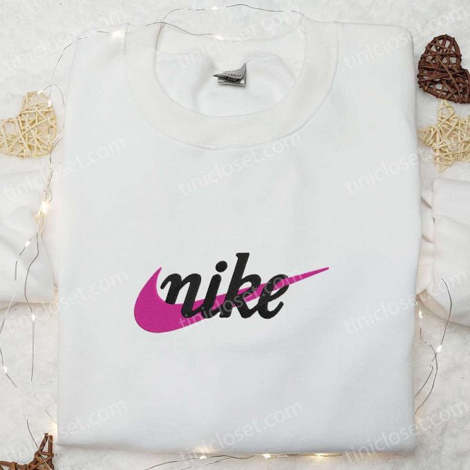 Vintage Swoosh X Nike Embroidered Sweatshirt: Nike Inspired Shirt Perfect Family Gift - B Gift For Men Women Gift Ideas! 3