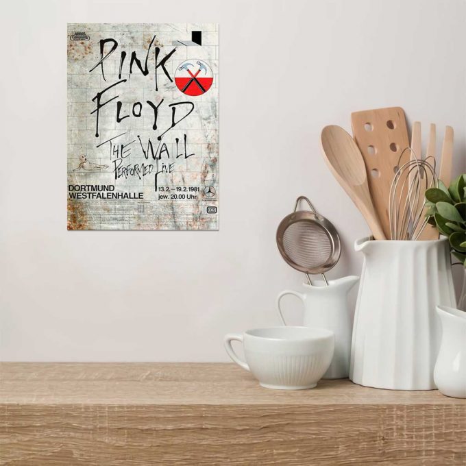 Vintage The Wall Original Vintage Tour Pink Floyd Poster For Home Decor Gift For Home Decor Gift For Dortmund Germany 1981 Metal Sign 7