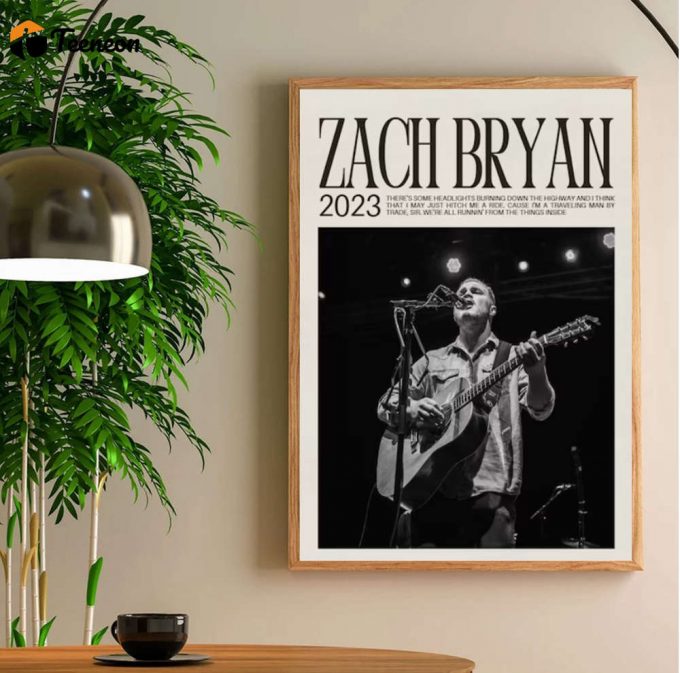 Vintage Zach Bryan 2023 Poster For Home Decor Gift, Burn Burn Burn Tour 1