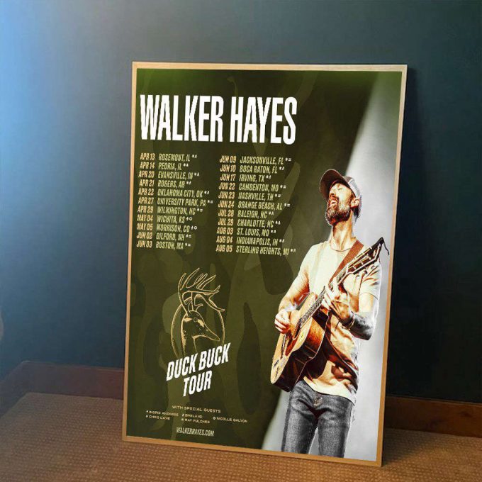 Walker Hayes Duck Buck Tour Poster For Home Decor Gift 2