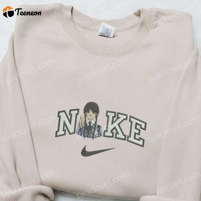 Wedn Gift For Men Women Addams And Thing X Nike Embroidered Shirt &Amp;Amp; Hoodie: B Gift For Men Women Family Gifts 1