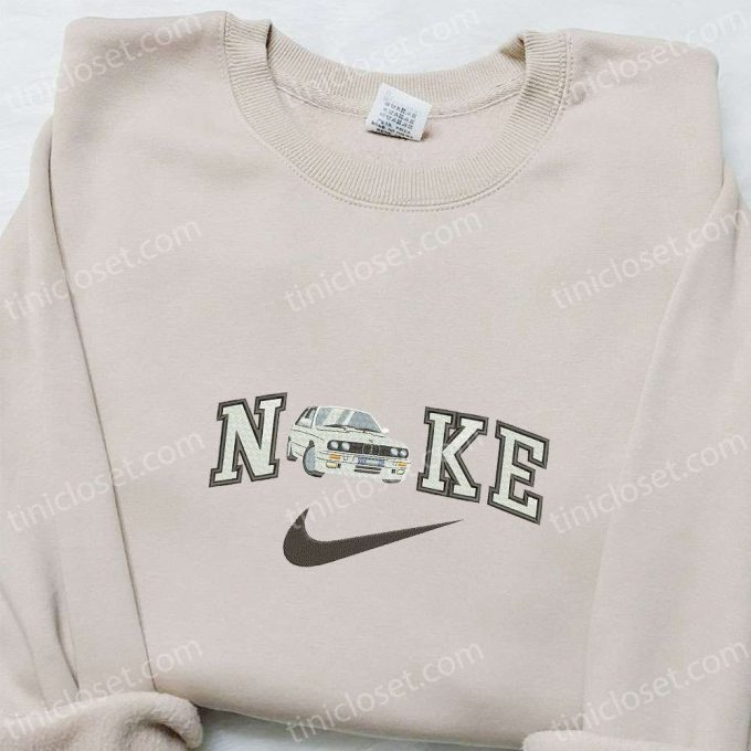 Stylish White Car X Nike Embroidered Shirt Hoodie &Amp; Sweatshirt: Unique Transportations &Amp; Nike Inspired D Gift For Men Women 6