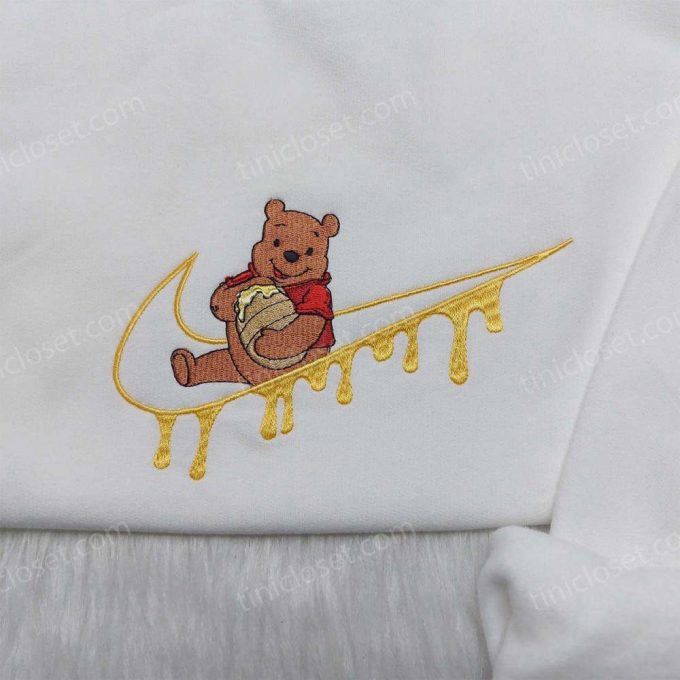 Winnie Pooh Nike Swoosh Sweatshirt: Disney Embroidered Hoodie &Amp; Custom Shirt 2