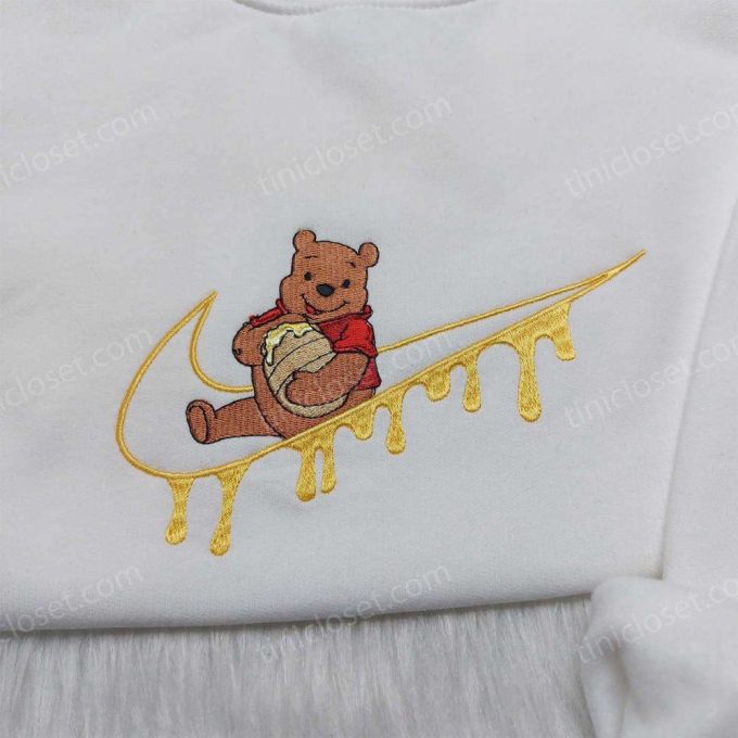 Winnie Pooh Nike Swoosh Sweatshirt: Disney Embroidered Hoodie &Amp; Custom Shirt 3