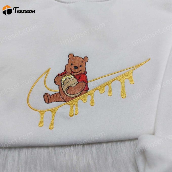 Winnie Pooh Nike Swoosh Sweatshirt: Disney Embroidered Hoodie &Amp;Amp; Custom Shirt 1