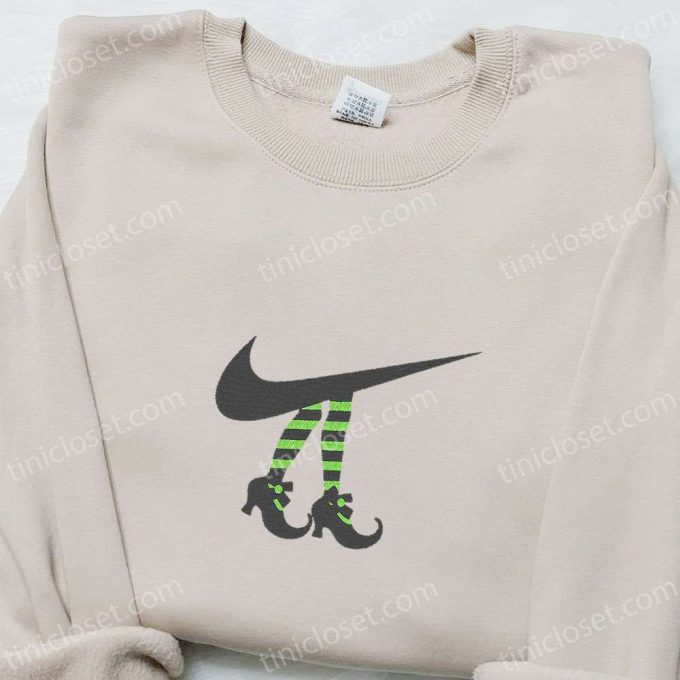 Witch Legs X Nike Swoosh Embroidered Shirt &Amp; Halloween Hoodie - Perfect Family Gifts 3