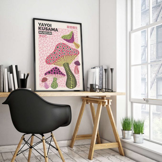 Yayoi Kusama, Mushroom Print, Yayoi Kusama Poster For Home Decor Gift 4