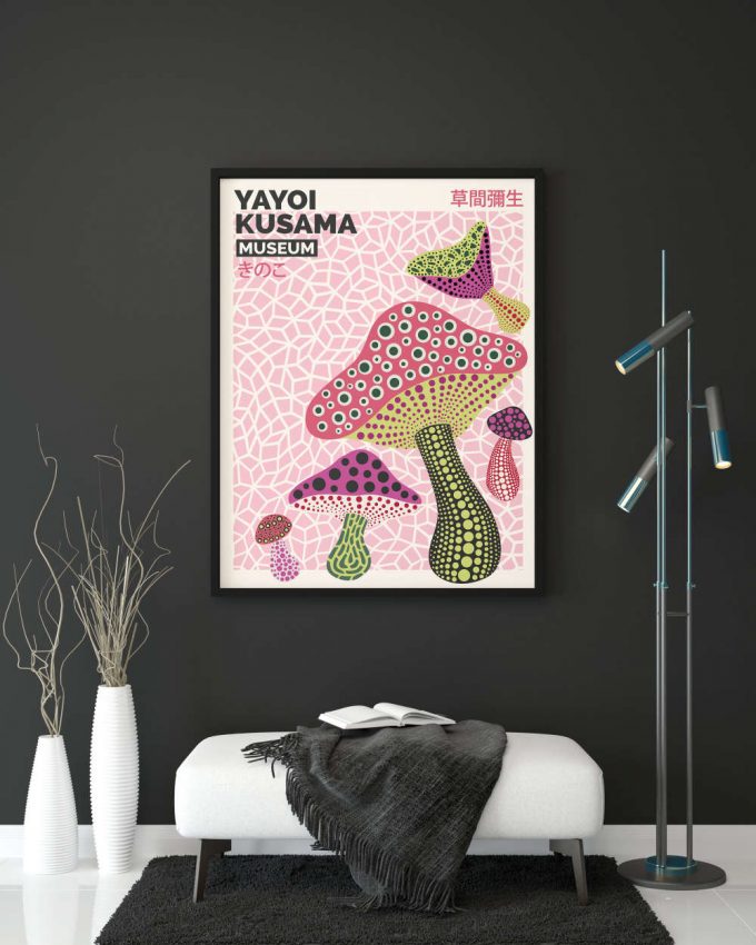 Yayoi Kusama, Mushroom Print, Yayoi Kusama Poster For Home Decor Gift 7