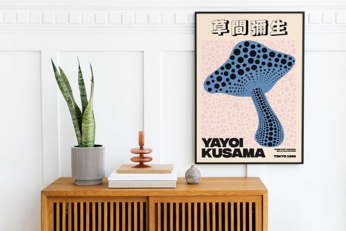 Yayoi Kusama Poster For Home Decor Gift Kusama Mushroom Poster For Home Decor Gift 3