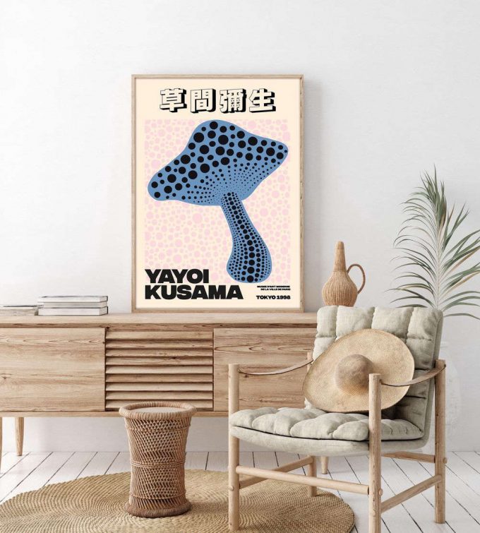 Yayoi Kusama Poster For Home Decor Gift Kusama Mushroom Poster For Home Decor Gift 7