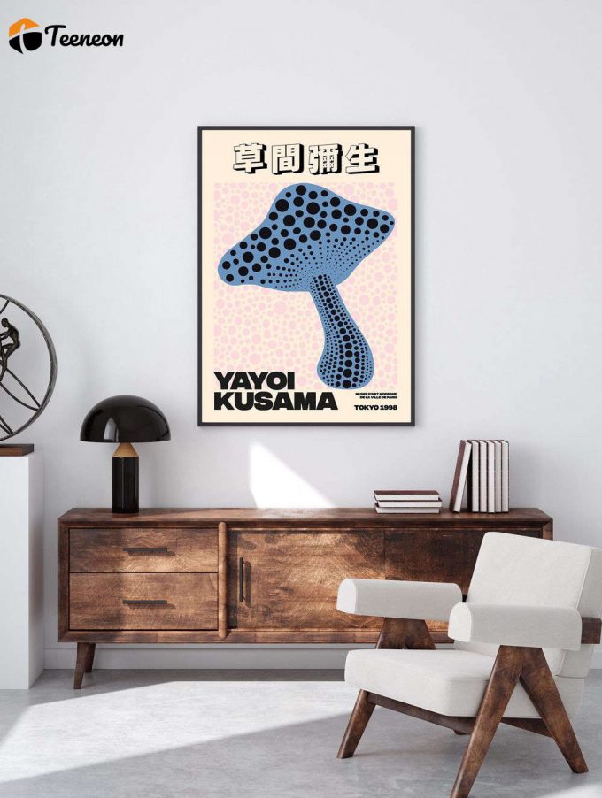 Yayoi Kusama Poster For Home Decor Gift Kusama Mushroom Poster For Home Decor Gift 1