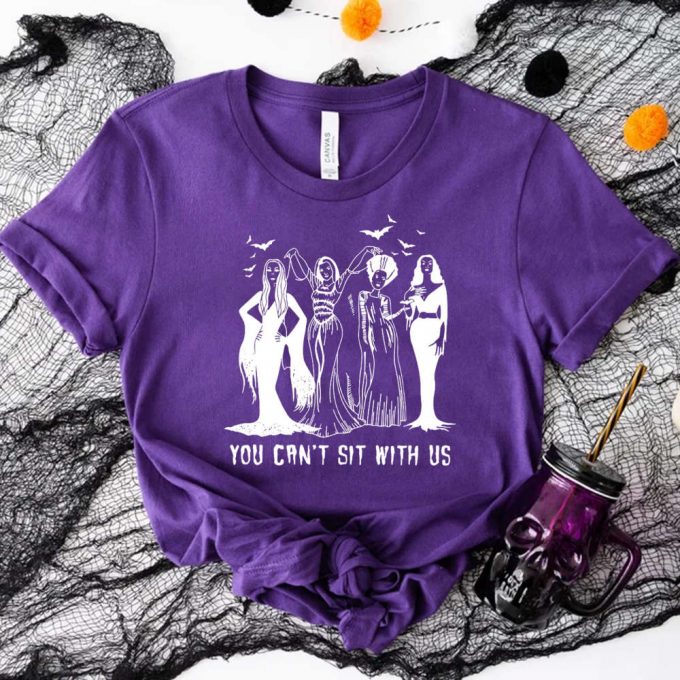 You Can T Sit With Us: Halloween Shirt With Witches Retro Design &Amp; Horror Movie Vibes - Perfect For Halloween Parties &Amp; Fall 2